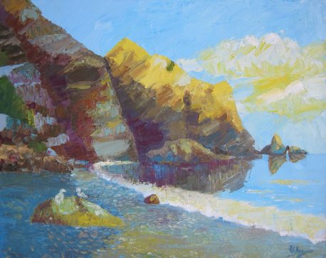 "Wild beach", oil on canvas, 50x40, 2012
